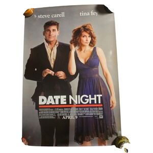 Date Night 2010 Original Promo Movie Poster 27x40 Tina Fey Mark Wahlberg D/S